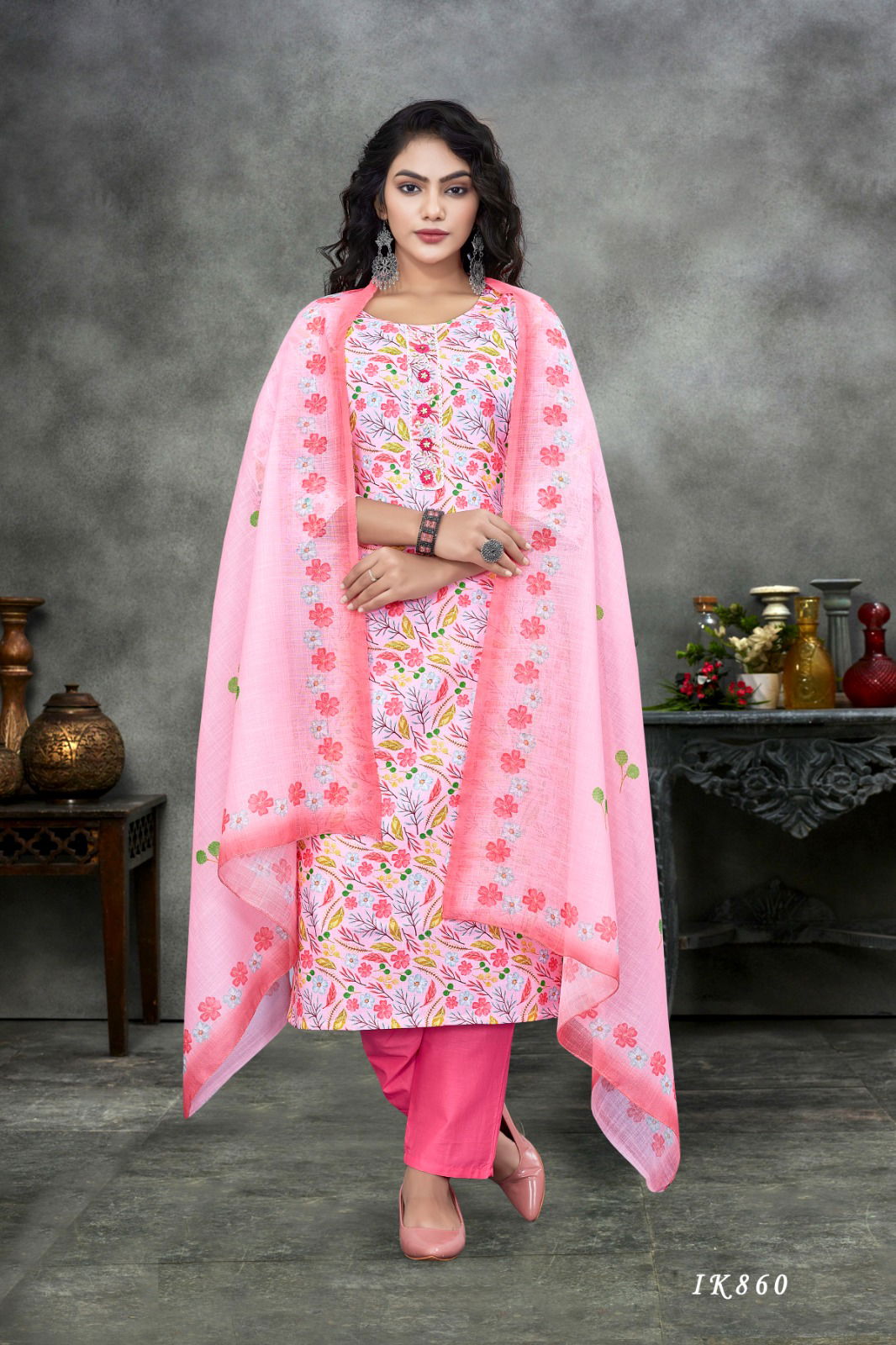 FB Cotton Printed Kurti With Bottom Dupatta Catalog